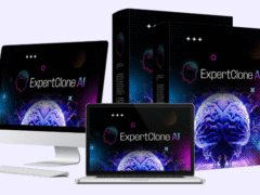 ExpertClone AI dashboard showing website and funnel builder interface